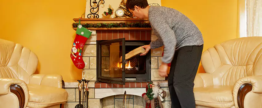 Rusted Metal Fireplace Restoration in Stevenson Ranch, California